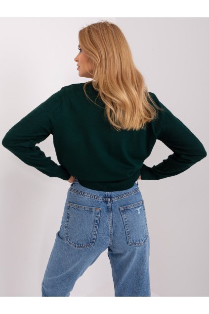 Dámsky sveter farba Tmavo-zelená kód AT-SW-2231A.00P (Farba Tmavo-zelená, Veľkosť ONE SIZE)