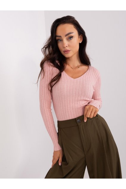 Dámsky sveter farba Svetlo-ružová kód PM-SW-PM1088.25