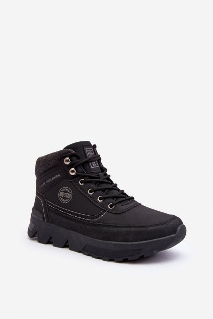Pánske topánky na zimu  čierne kód obuvi MM174016 CZARNE