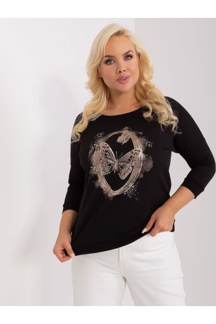 Dámska blúzka plus size čierna RV-BZ-9018.31P