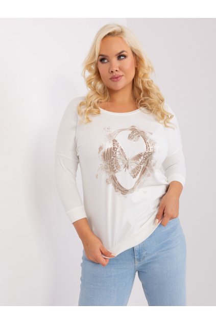 Dámska blúzka plus size okrová RV-BZ-9018.31P