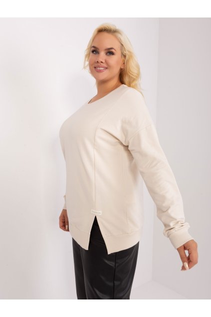 Dámska blúzka plus size svetlo-béžová RV-BZ-9199.91P