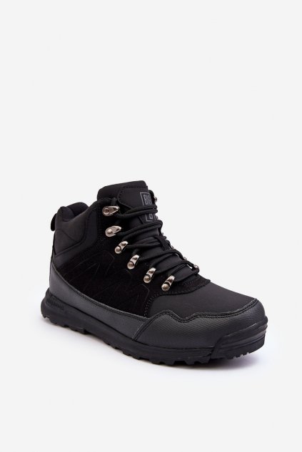 Členkové topánky na podpätku  čierne kód obuvi MM274481 CZARNY