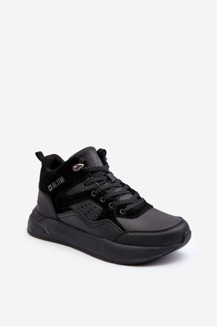 Pánske topánky na zimu  čierne kód obuvi MM174161 CZARNY