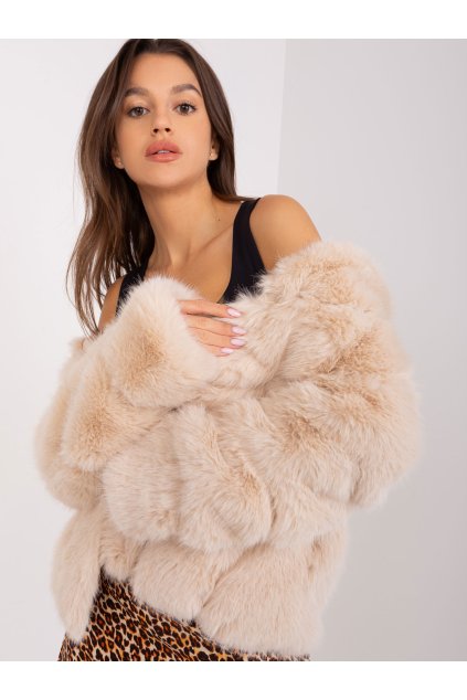 Dámska Bunda farba Béžová kód AT-KR-2386.00P (Farba Béžová, Veľkosť S/M)