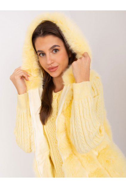 Dámska vesta farba svetlo-žltá Wool fashion italia AT-KZ-2379.96P