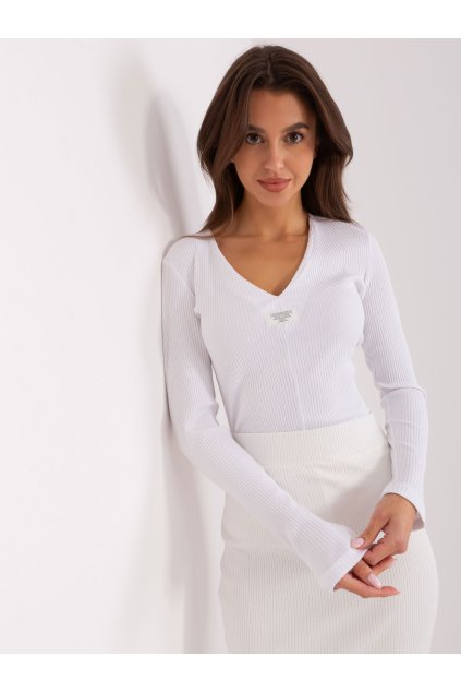 Dámska blúzka s dlhým rukávom biela RV-BZ-9155.81