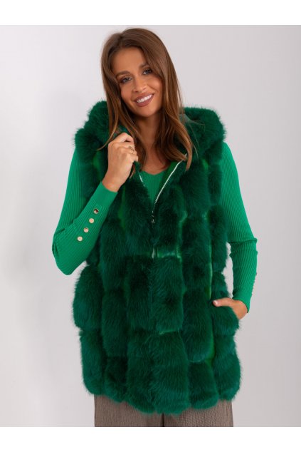 Dámska vesta farba tmavo-zelená Wool fashion italia AT-KZ-2379.96P