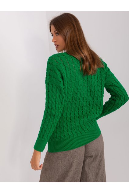 Dámsky sveter farba Zelená kód BA-SW-8036-1.80P (Farba Zelená, Veľkosť ONE SIZE)