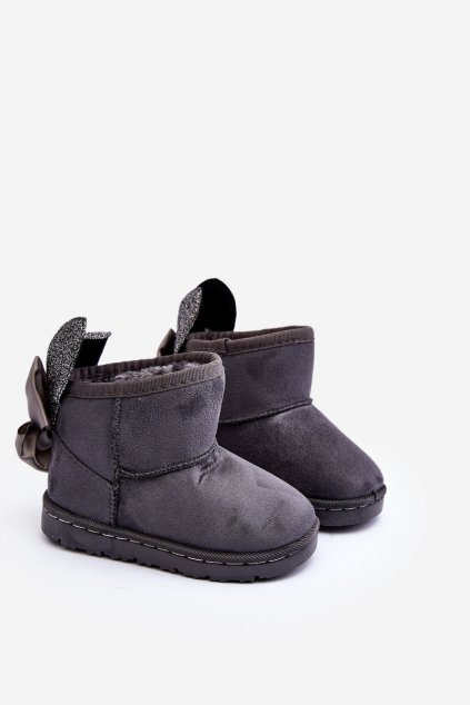Detské členkové topánky farba sivá kód obuvi 20205-D GREY