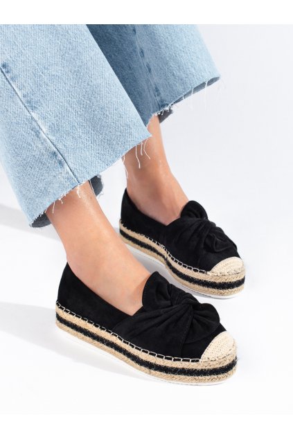 Čierne dámske espadrilky Shelovet kod G-07B/B