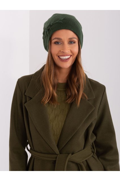 Dámske Čiapka farba Tmavo-zelená kód AT-CZ-2329.76 (Farba Tmavo-zelená, Veľkosť ONE SIZE)