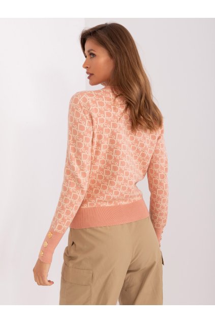 Dámsky sveter farba Tmavo-ružová kód AT-SW-2342.46P (Farba Tmavo-ružová, Veľkosť ONE SIZE)