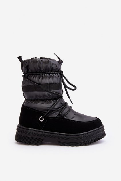 Detské členkové topánky  čierne kód obuvi 23DZ23-6585 BLACK