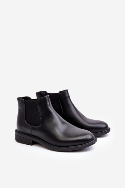 Pánske topánky na zimu  čierne kód obuvi Y9557 BLACK