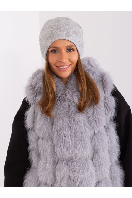 Dámske Čiapka farba Sivá kód AT-CZ-2325.86 (Farba Sivá, Veľkosť ONE SIZE)