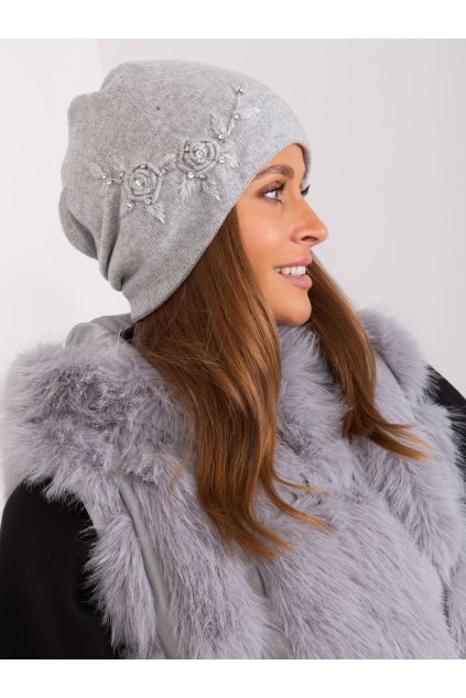 Dámske Čiapka farba Sivá kód AT-CZ-2329.76 (Farba Sivá, Veľkosť ONE SIZE)