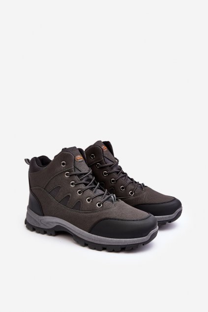 Pánske topánky na zimu farba sivá kód obuvi 85-920 GREY
