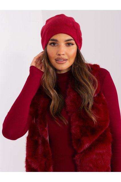 Dámske Čiapka farba Bordová kód AT-CZ-23250.36P (Farba Bordová, Veľkosť ONE SIZE)