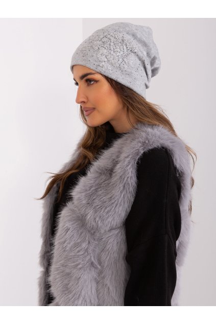 Dámske Čiapka farba Sivá kód AT-CZ-23250.61P (Farba Sivá, Veľkosť ONE SIZE)