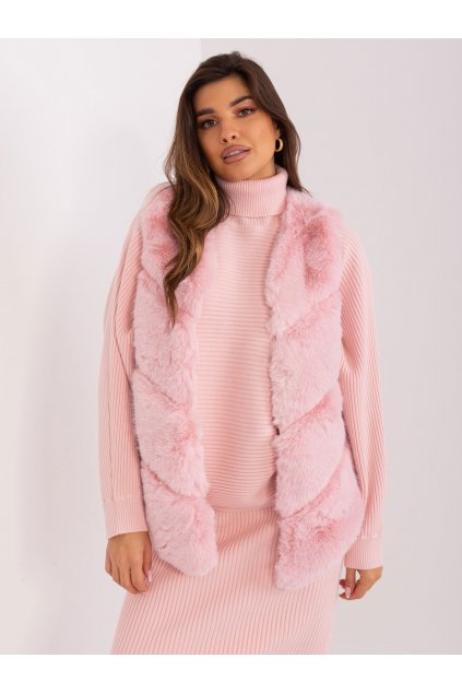 Dámska vesta farba svetlo-ružová Wool fashion italia AT-KZ-2349.00P