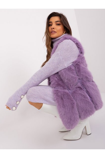 Dámska vesta farba svetlo-fialová Wool fashion italia AT-KZ-2375.00P