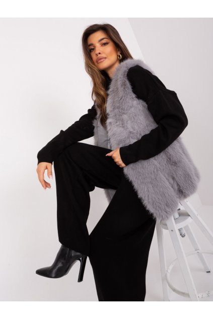 Dámska vesta farba sivá Wool fashion italia AT-KZ-2375.00P