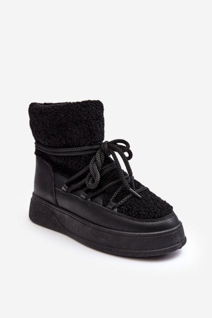 Dámske snehule farba čierna kód obuvi 88-83 BLACK