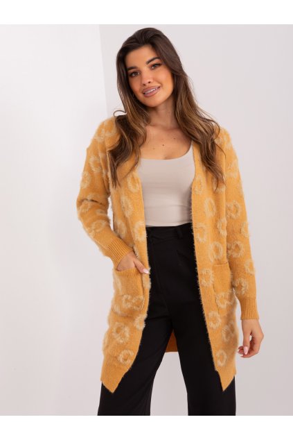 Dámsky sveter farba Hnedá camel kód AT-SW-234502.38X (Farba Hnedá camel, Veľkosť ONE SIZE)