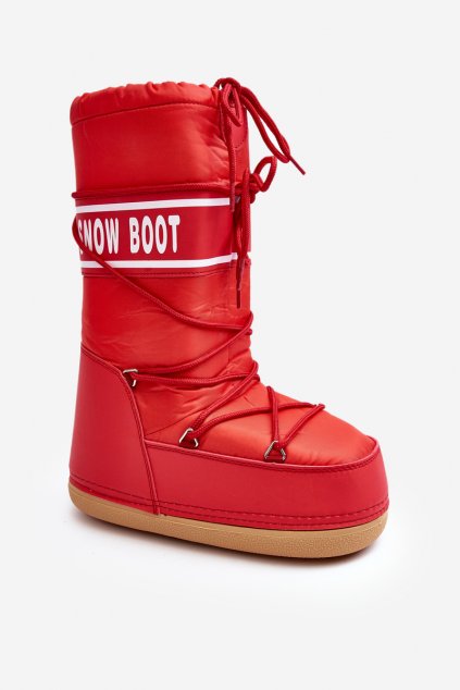 Dámske snehule  červené kód obuvi NB618 RED