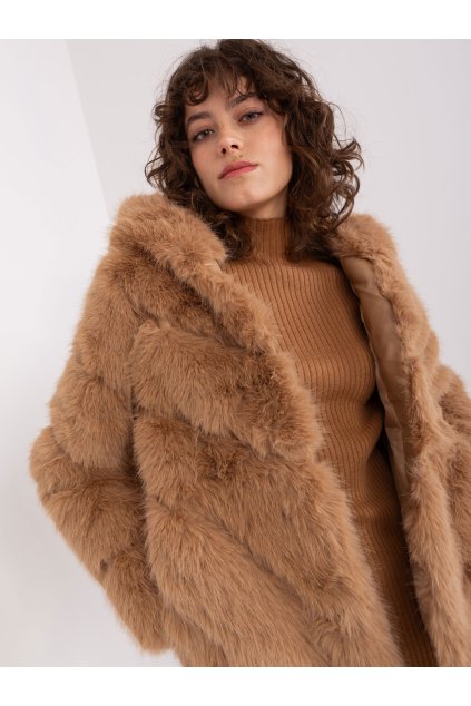 Dámska Bunda farba Hnedá camel kód AT-KR-2386.00P (Farba Hnedá camel, Veľkosť S/M)