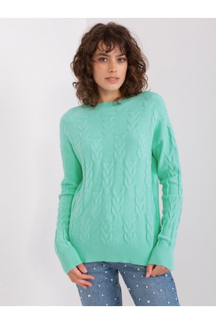 Dámsky sveter farba Metová kód AT-SW-2340.10 (Farba Metová, Veľkosť ONE SIZE)