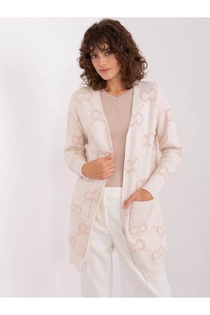 Dámsky sveter farba Béžová kód AT-SW-23401-A.39 (Farba Béžová, Veľkosť ONE SIZE)