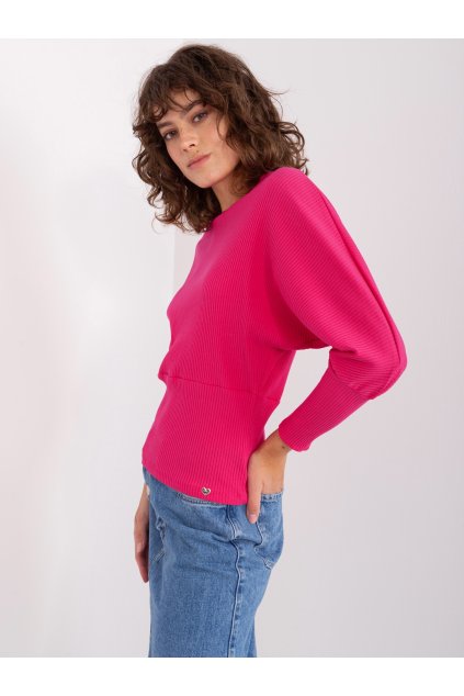 Dámska blúzka over size fuksiovo-ružová RV-BZ-9208.77P
