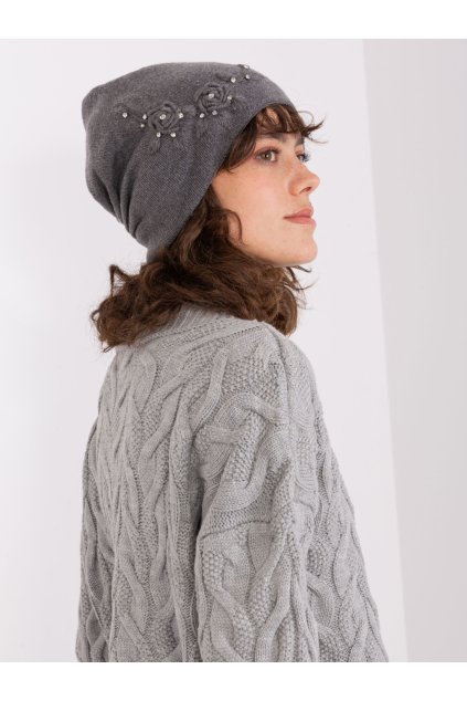 Dámske Čiapka farba Tmavo-sivá kód AT-CZ-2329.79 (Farba Tmavo-sivá, Veľkosť ONE SIZE)