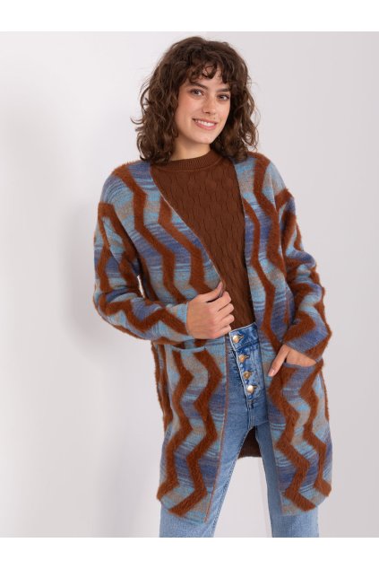 Dámsky sveter farba Tmavo-modrá kód AT-SW-234701.34 (Farba Tmavo-modrá, Veľkosť ONE SIZE)