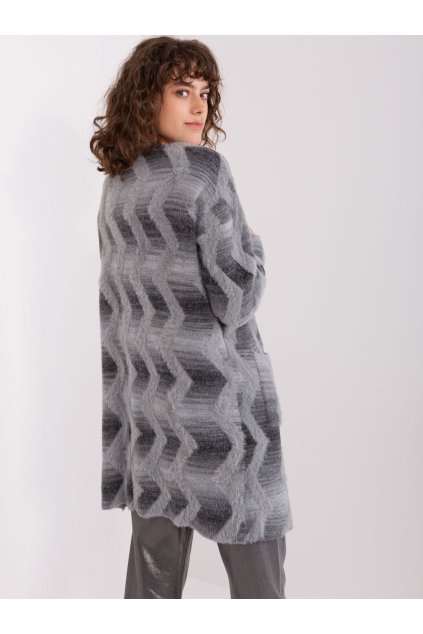 Dámsky sveter farba Sivá kód AT-SW-234701.34 (Farba Sivá, Veľkosť ONE SIZE)