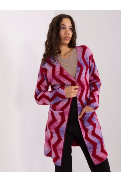 Dámsky sveter farba Ružová kód AT-SW-234701.34 (Farba Ružová, Veľkosť ONE SIZE)