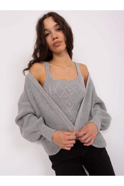 Dámske Komplet farba Sivá kód BA-KMPL-8019.20 (Farba Sivá, Veľkosť ONE SIZE)