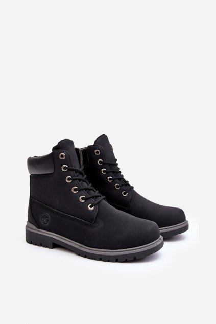 Pánske topánky na zimu farba čierna kód obuvi NU7724-1 BLACK