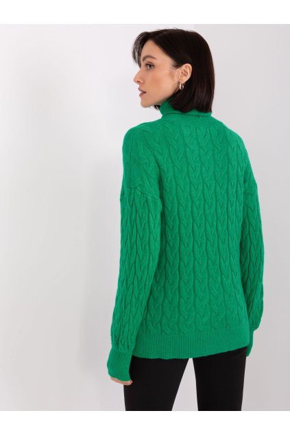 Dámsky sveter farba Zelená kód AT-SW-2348.95 (Farba Zelená, Veľkosť ONE SIZE)