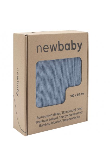 Bambusová pletená deka New Baby 100x80 cm blue