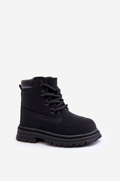 Detské členkové topánky farba čierna kód obuvi 20305-1/2/3A BLACK