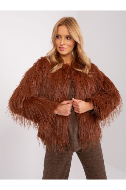 Dámska Bunda farba Tmavo-pomarančová kód AT-KR-2359.96P (Farba Tmavo-pomarančová, Veľkosť S/M)