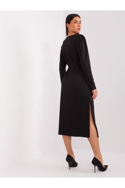 Dámske čierne šaty na bežný deň kód produktu LK-SK-509447.75P