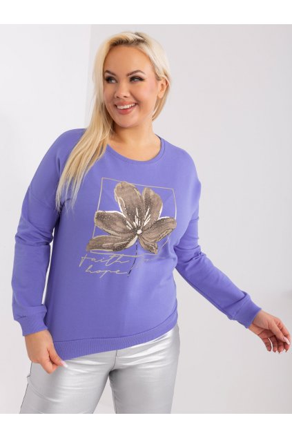 Dámska blúzka plus size fialová RV-BZ-9240.36