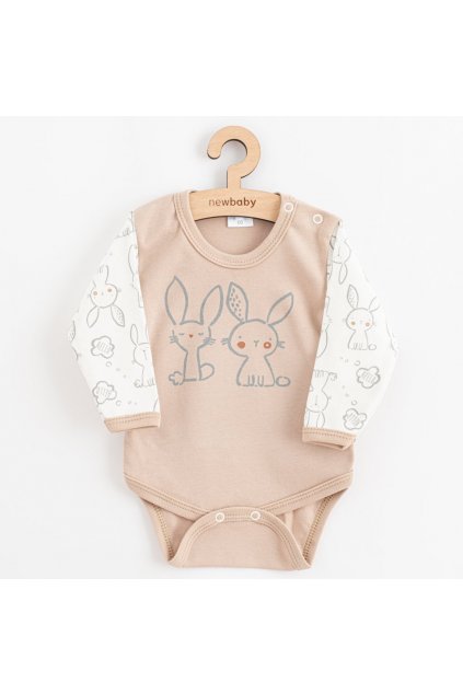 Detské bavlnené Body s dlhým rukávom Rabbit friends