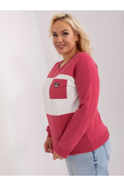 Dámska blúzka plus size koralová RV-BZ-9238.29