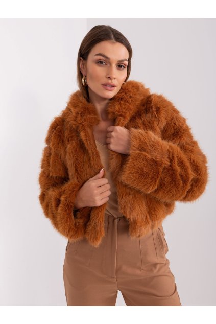 Dámska Bunda farba Svetlo-hnedá kód AT-KR-2378.96P (Farba Svetlo-hnedá, Veľkosť S/M)