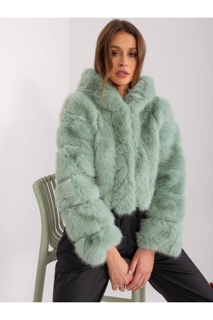 Dámska Bunda farba Pistáciová kód AT-KR-2378.96P (Farba Pistáciová, Veľkosť S/M)